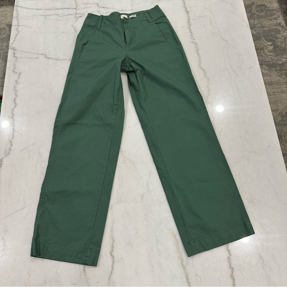 Wide Leg Green Chinos Pants 2 A New Day stretch - Picture 5 of 8